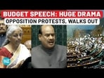 Budget 2025: Major Drama - Opposition Protest Delays Nirmala's Speech; Then MPs Stage Walk-Out| Modi Budget 2025: Major Drama - Opposition Protest Delays Nirmala's Speech; Then MPs Stage Walk-Out| Modi